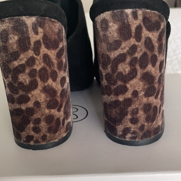 DESIGN LAB L&T | CHEETAH PRINT HIGH HEELED MULES - Picture 6 of 7